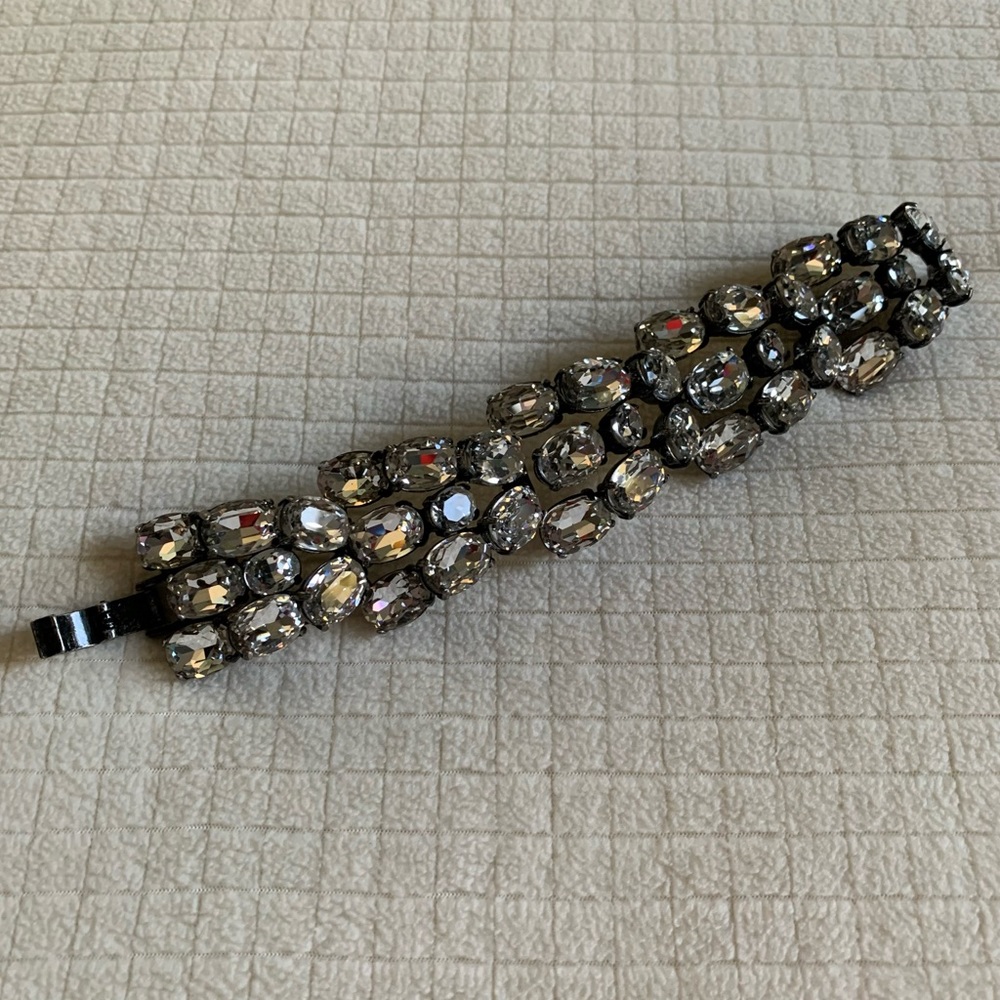 faceted clear crystal bracelet - Picture 3 of 10